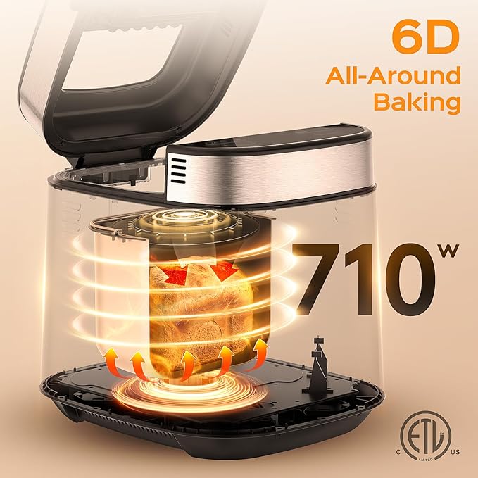 2.5LB Bread Maker with Built-in Electronic Scale, 25-in-1 Bread Machine, Beginner-Friendly with Adjustable Baking & Fermentation, Non-Stick Easy-Clean Pan,Quiet,15H Delay, Recipes, Ivory White
