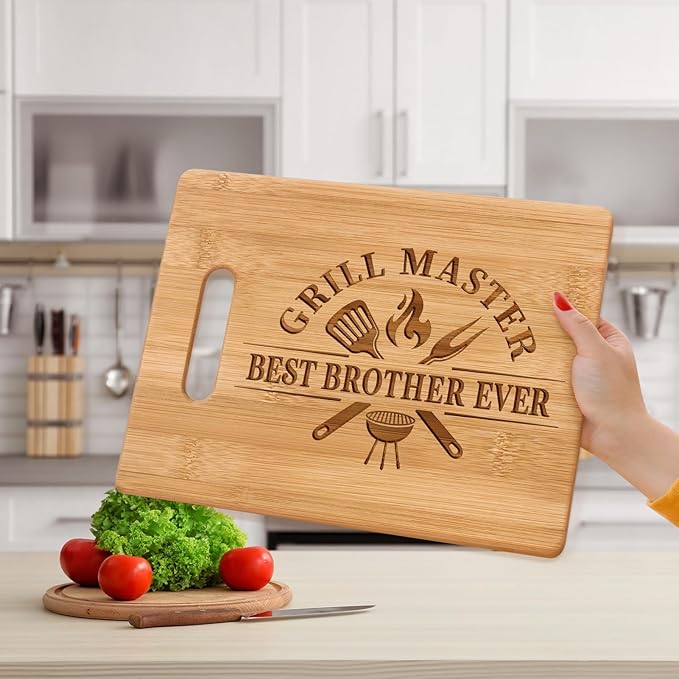 Gifts for Brother, Brother Christmas Gifts from Sister, Birthday Valentine Fathers Day Christmas Gifts for Brothers Adult - Best Brothers Ever Unique Engraved Cutting Board