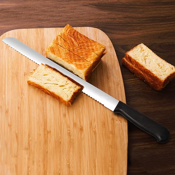 18.1-inch Bread Knife for Homemade Bread, Long Serrated Knife Stainless Steel Loaf Cutter for Cakes, Sandwiches