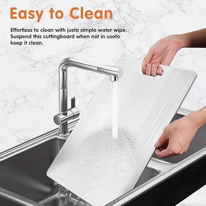 WOCHANTRI Titanium Cutting Board,Cutting Boards for Kitchen,Dishwasher Safe, Double-Sided, Suitable for Fruits, Vegetables, Meat, Outdoor, Housewarming Gifts, Etc(13.4″x9.1″)