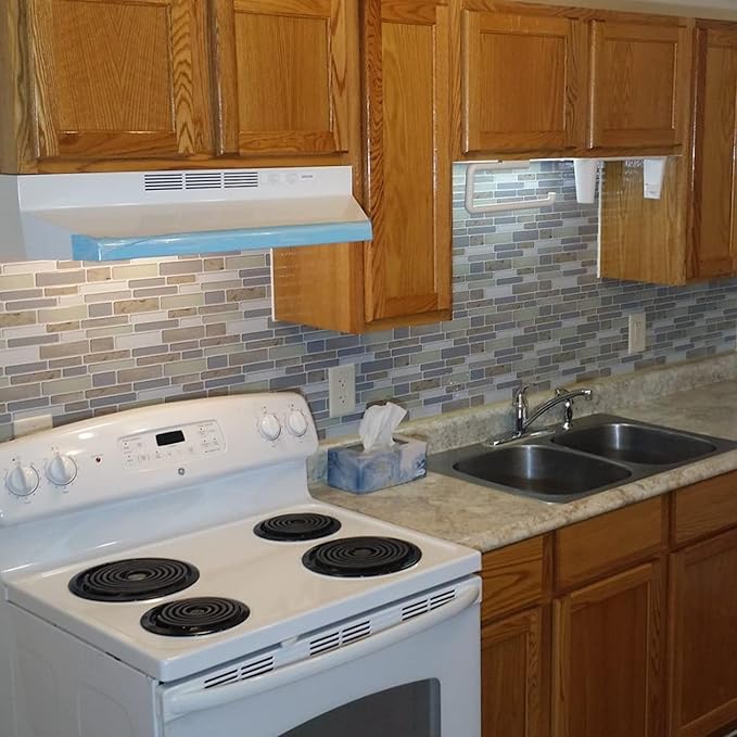 Art3d 10-Sheet Peel and Stick Backsplash for Kitchen in Jade, Stick on Tile for Bathroom, 11.8“ x 11.8"