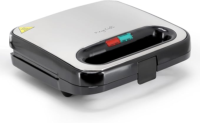 MegaChef Electric Non-Stick Aluminum Panini Press Sandwich Maker Grill, Compact Design, Panini Maker, Sandwich Grill, Countertop Grill Griddle (Triangle Plate)