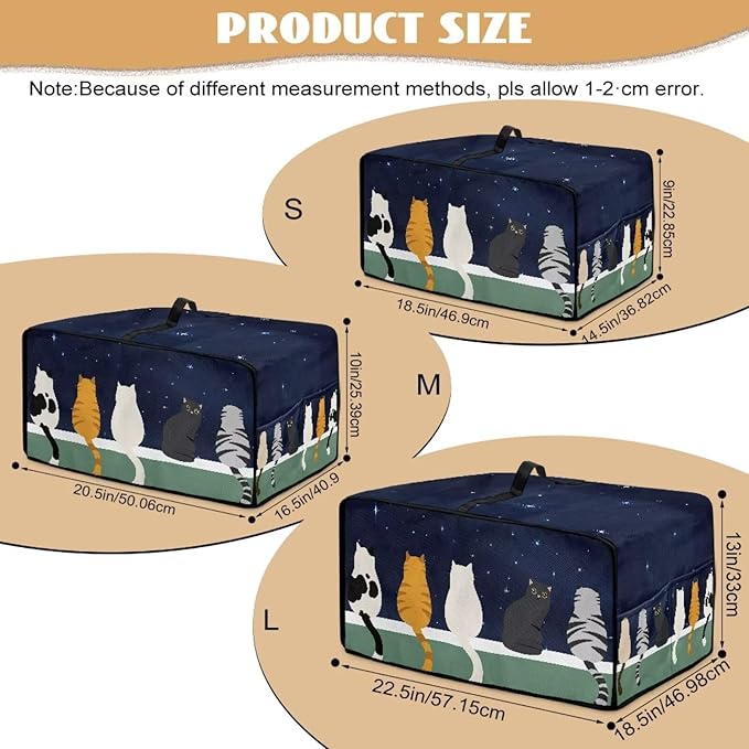 Doojoayie Small Appliance Covers Cute Cat Toaster Oven Cover 4 Slice Kitchen Appliance Dust Protector 18.5"x14.5"x 9" Compatible with Toaster/Bread Machine