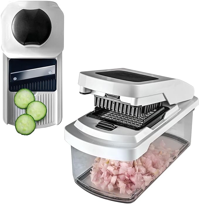 Lakeland Multi Chopper Fruit & Vegetable Food Cutter Slices & Dices 8 Interchangeable Blades 1.8l Capcity