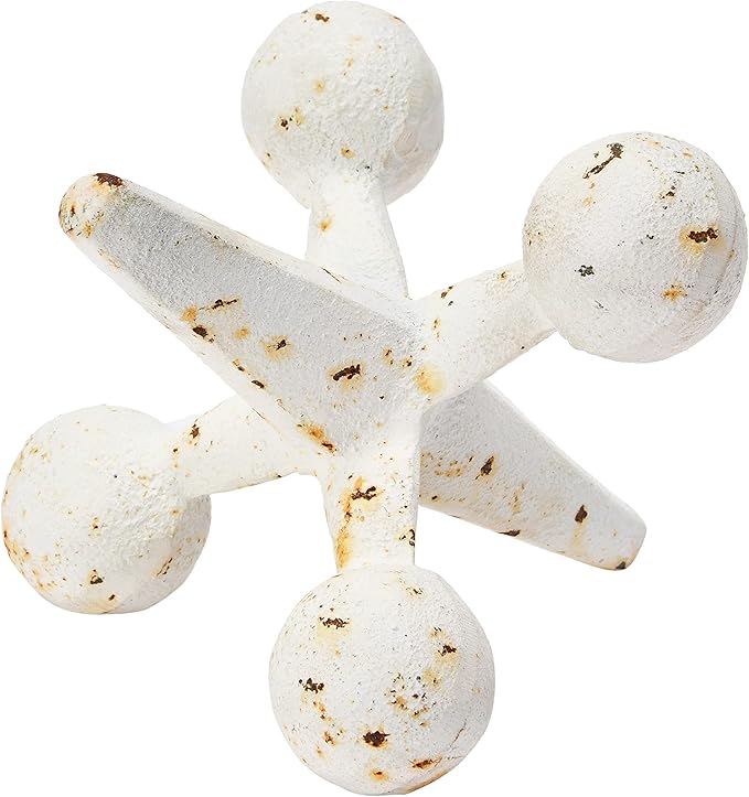 Creative Co-Op Cast Iron Jack Accent, Cream