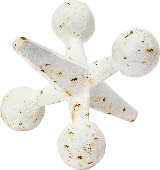 Creative Co-Op Cast Iron Jack Accent, Cream