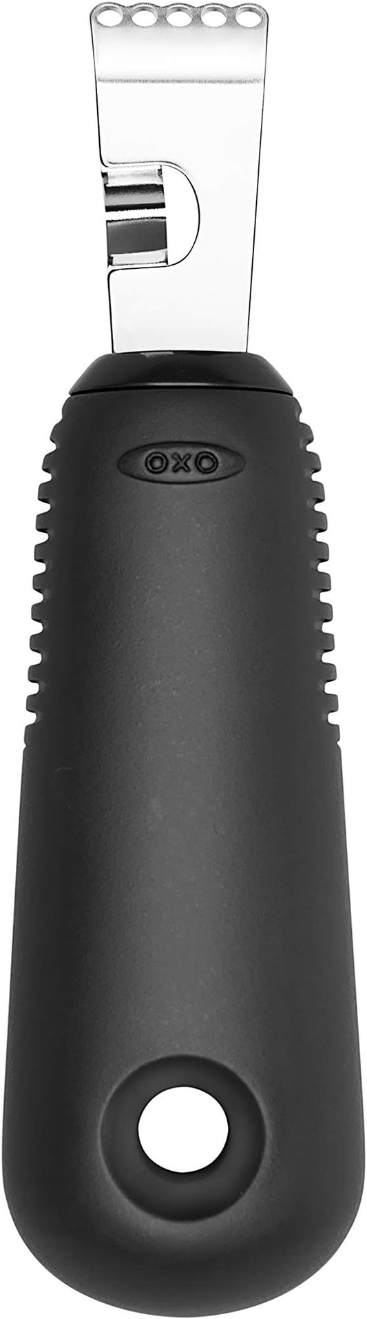OXO Good Grips Citrus Zester With Channel Knife & 11244200 Good Grips Citrus Peeler, Black