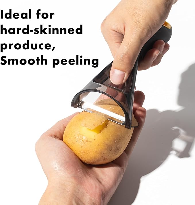 Ultra Comfortable Grip Vegetable Peeler, Potato Peelers for Kitchen, Y Peeler with Sharp Stainless Steel Blade for Veggie, Fruit, Potato, Carrot, Apple, Cucumber - Good Sturdy