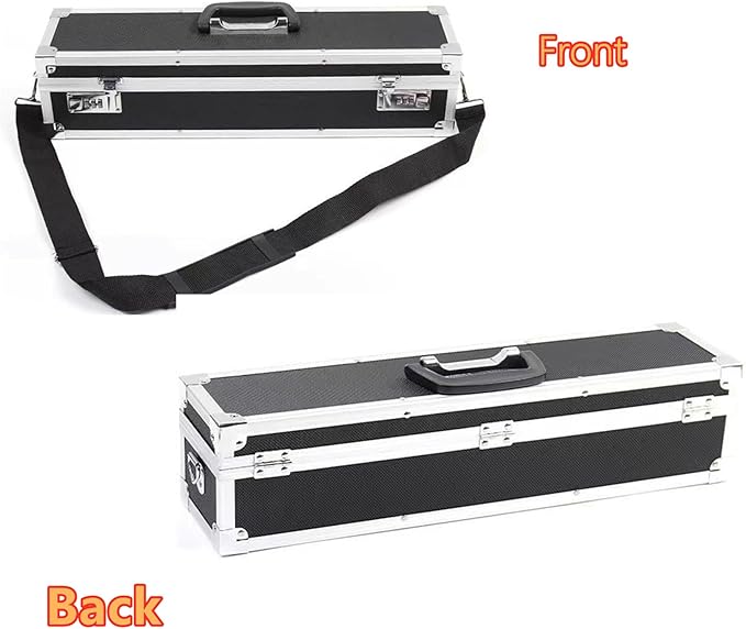 Flydoniso Chef’s Knife Case Aluminum Hard Case with Dual Combination Locks Cultery Carrier Portable Knife Organizer Block Holders Protectors With 8 Slots Can Hold Home Kitchen Knife Tools Up To 17.5”