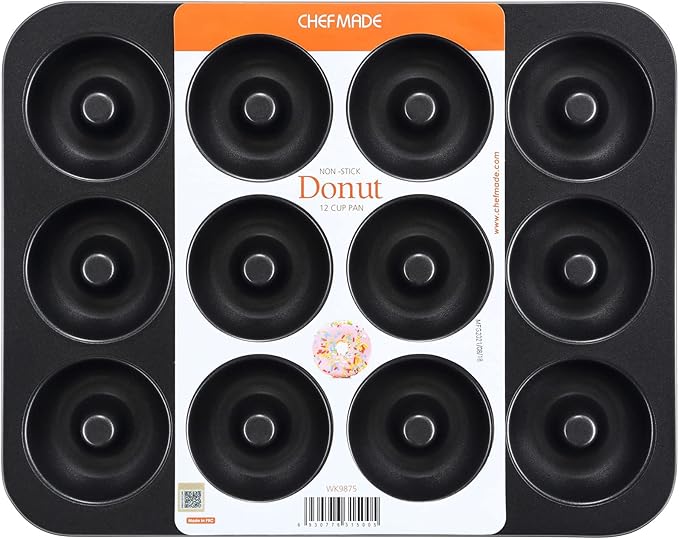 CHEFMADE Nonstick Donut Pan, 12 Cavity Ring Doughnut Baking Pan