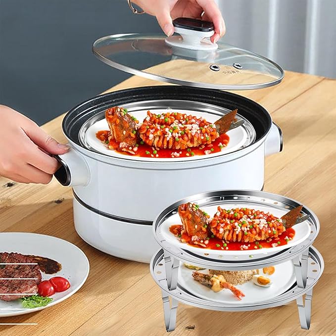 Steamer Rack for Cooking,Stainless Steel Steaming Rack,Steam Tray with Removable Legs for Instant Pressure Cooker Multi-functional Steamer Basket