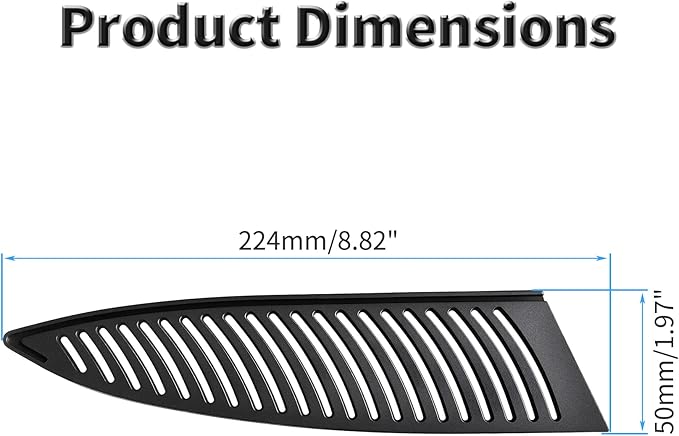 FOCMKEAS 2 Pcs Safety Knife Cover Sleeves for 8 Inch Chef Knife Sheath Blade Protector for Home Kitchen PP Universal Knife Sheath for Knife Protection Black