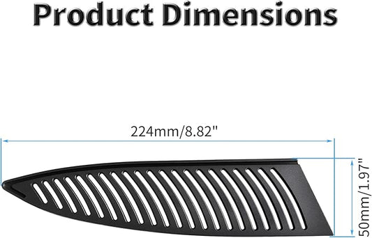 FOCMKEAS 2 Pcs Safety Knife Cover Sleeves for 8 Inch Chef Knife Sheath Blade Protector for Home Kitchen PP Universal Knife Sheath for Knife Protection Black