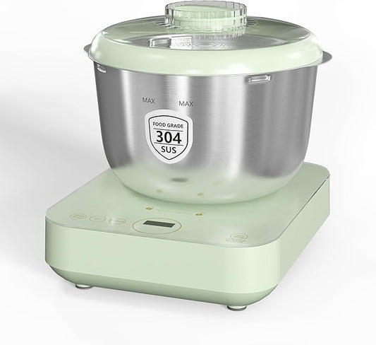 5.2QT Electric Dough Maker with Ferment Function & Weighing Function, Dough Mixer with Stainless Steel Bowl, Household Kitchen Flour Kneading Machine, Face-up Touch Panel, Microcomputer Timing