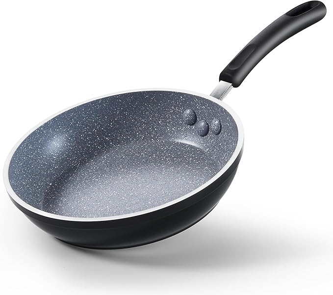 Cook N Home 12 Inch Nonstick Fry Pan, Skillet with Stay Cool Silicone Handle, Heavy Gauge Aluminum, Induction Compatible, Oven Safe, Easy Clean Frying Pan