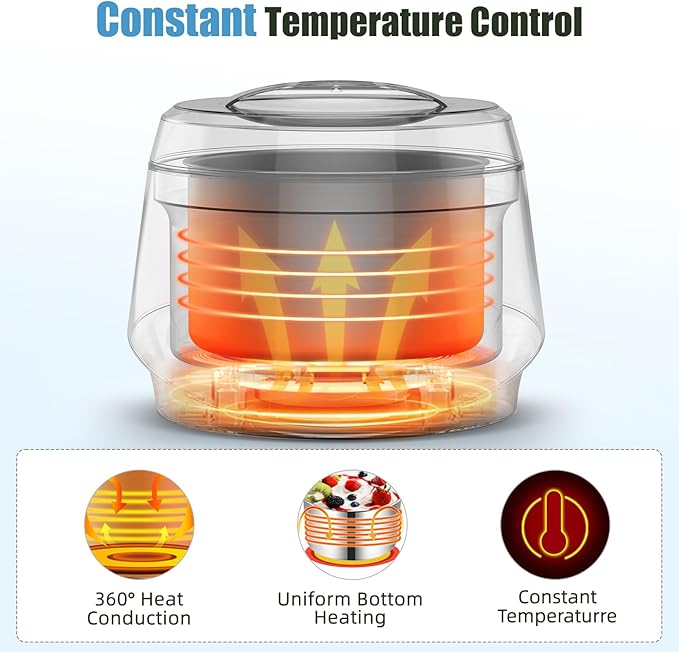 Yogurt Maker, Greek Yogurt Maker with Timer Control and Strainer, Yogurt Maker Machine with Stainless Steel Liner, Electric Portable Yogurt Maker for Yogurt, Greek Yogurt, Cheese, Natto (White)