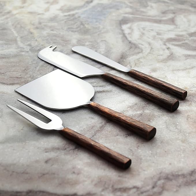 INOX artisans Copper Antique Sundundance Design Cheese Aceessories 4 Pcs. Set