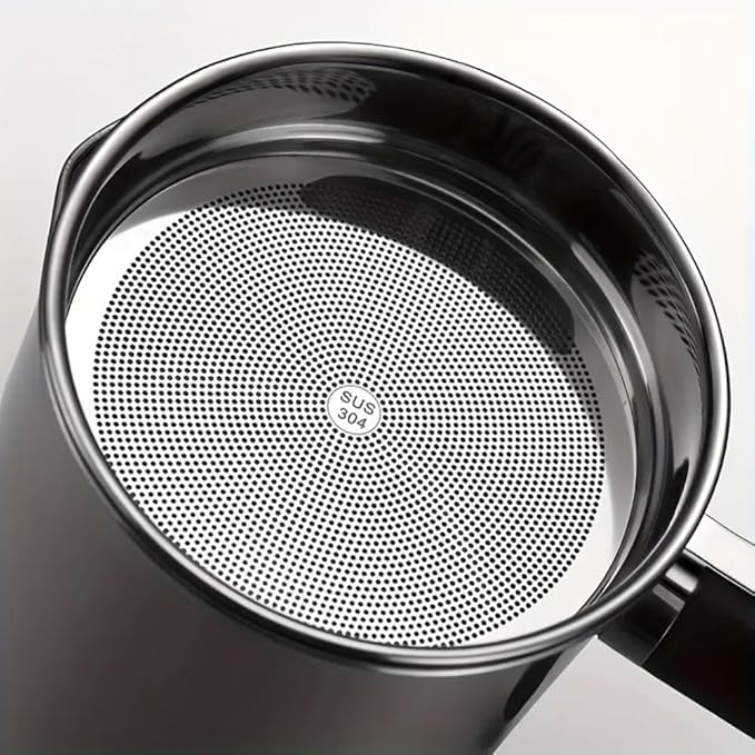 Bacon Grease Container with Strainer & Lid, 43oz Stainless Steel Grease Saver for Kitchen, Leakproof Oil Keeper with Non-Slip Handle, Fry Fat Storage Organizer for Cooking Oil/Grease