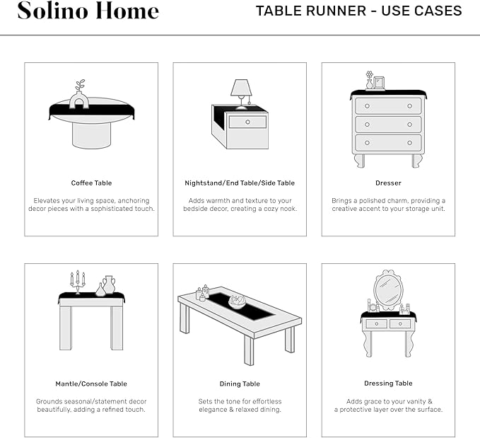 Solino Home Linen Purple Table Runner 60 Inches - Classic Hemstitch, 100% Pure Linen Coffee Table Runner 14 x 60 Inch Ideal for Dresser Tables - Spring, Easter, Valentines