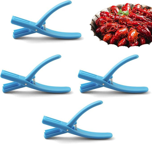 4PCS Crawfish Peeler, Crawfish Shucker,Crawfish Sheller Tool for Peeling Cooked Shrimp Tails,Universal Crayfish Shelling Device,Household Restaurant Easily Remove Kitchen Gadgets (Blue)