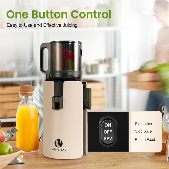 Juicer Machine with 4.7" Wide Feed Chute for Small Family, Professional Cold Press Juicer for Whole Vegetables & Fruits, Juice Extractor High Juice Yield, Easy to Clean