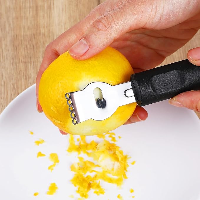 Ouligay Lemon Zester, Channel Knife, Peeler, Stainless Steel Bartender Accessories for Cocktail Garnish, Citrus Orange and Lemon Peeler - Bar Accessories for Home