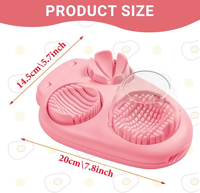 1 Count 3-in-1 Egg Slicer, Stainless Steel Wire Egg Cutter, 3 Modes for Hard-Boiled Eggs, Fruits, Vegetables, Mushrooms, Food Prep Slicer