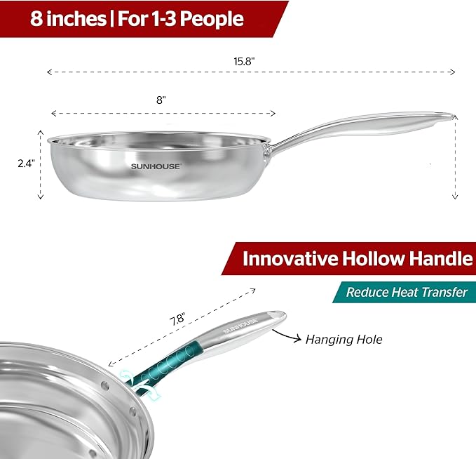 Sunhouse Frying Pan (FRY PAN (Chef Series), 8 inch)