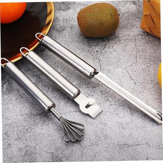 3pcs Manual Fruit Cheese Peeler Multi-functional Grater Lemon Zester Pineapple Coconut Slicer