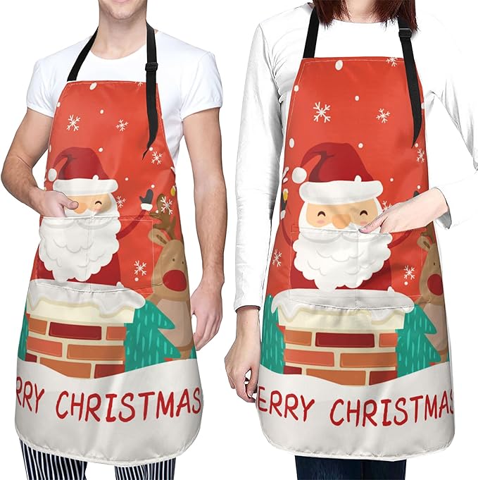 Apron with Pockets Aprons for Women Men Kitchen Chef Apron for Cooking Gardening Server Waitress Painting