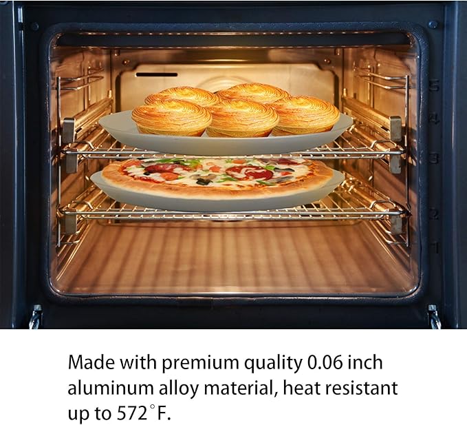 Beasea Pizza Pan 15 Inch, Pizza Cooking Pan with Holes Perforated Food Network Round Pizza Tray Crisper Pan Heavy Duty Aluminum Alloy Pizza Baking Tray Bakeware for Home Restaurant Kitchen Grill