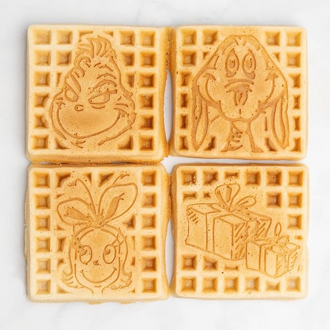 Uncanny Brands The Grinch Deluxe Waffler - Grinch Images on Your Waffles