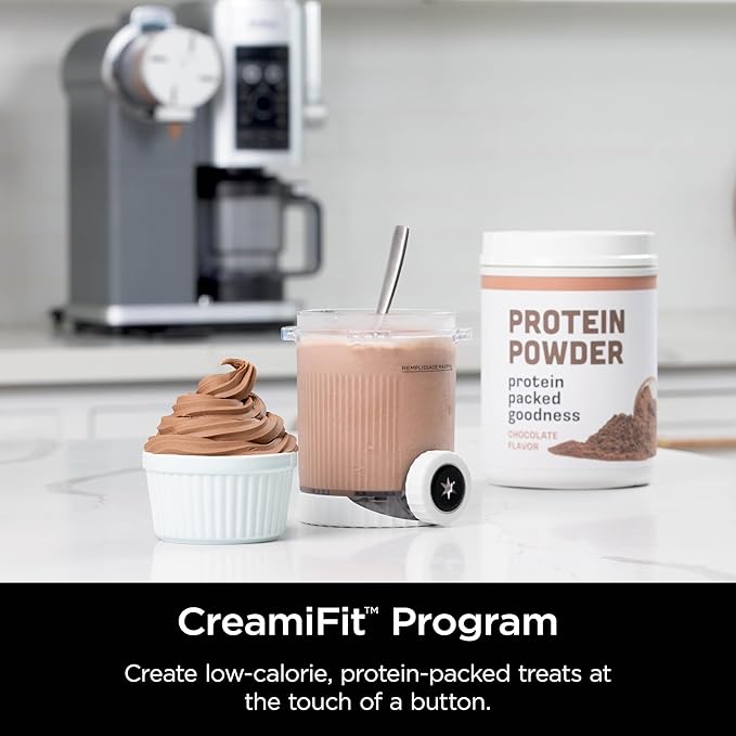 Ninja CREAMi Swirl Ice Cream and Soft Serve Maker, Sorbet, Milkshake, Frozen Yogurt, Low Calories Program & More, 13-in-1, Soft Serve Handle & (2) CREAMi Swirl 16oz Pints, For Kids & ALL ages, NC701C