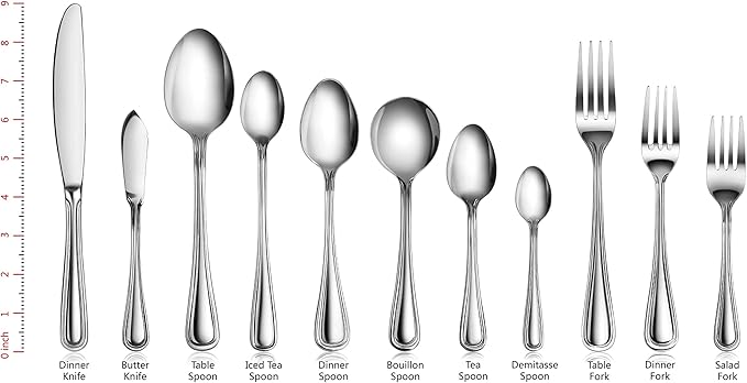 New Star Foodservice 58048 Slimline Pattern, 18/0 Stainless Steel, Dinner Fork, 7.5-Inch, Set of 12