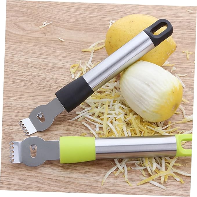 Stainless Steel Zester Grater for Citrus and Chocolate Ergonomic Peeler with Hanging Loop for Home Cooking and Baking Random Random Color