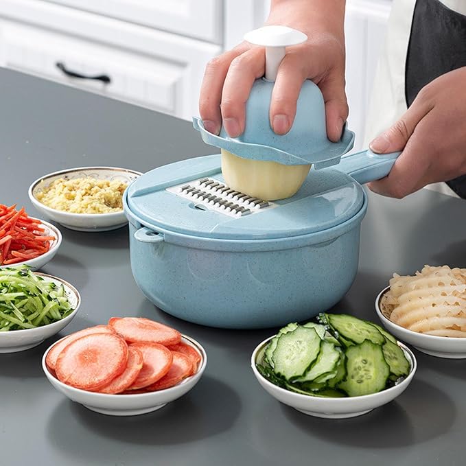 Kitchen multi-function shredded potato shredder household wiping scraper shredding shredding flower cut potato slices slicer
