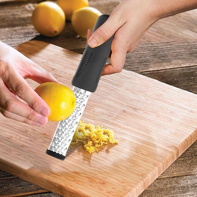 4-in-1 Graters, Lemon Zesters Grater, Stainless Steel Grater & Zesters, Heavy Duty For Cheese, Citrus, Chocolate, Ginger, Garlic, Non-Slip Handle, Easy Clean Kitchen Necessary