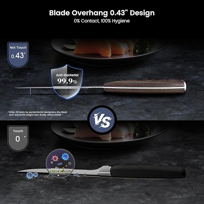 Fillet Knife, Razor Sharp 7.2 Inch Boning Knife, High Carbon Stainless Steel Filet Knives with High Flexibility, Wooden Handle, Full Tang Damascus Pattern Fishing Knives, Christmas Gift
