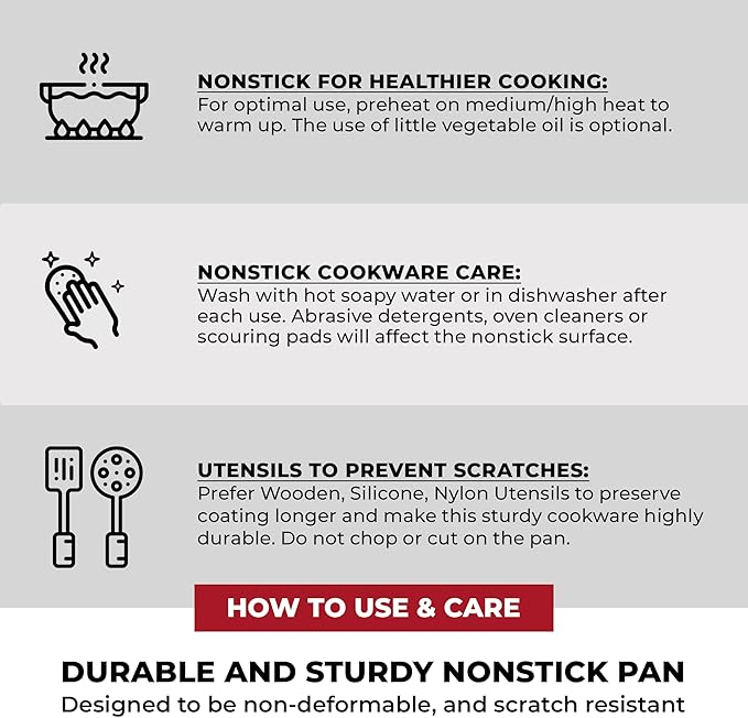 BRA COOKWARE Premiere Dual Skillet | 9.5 inches Double Frying Pan for Frittatas & Spanish Omelets | PFOA Free Triple Nonstick Coating | Full Induction Reversible Pan | Cast Aluminum Flip Skillet