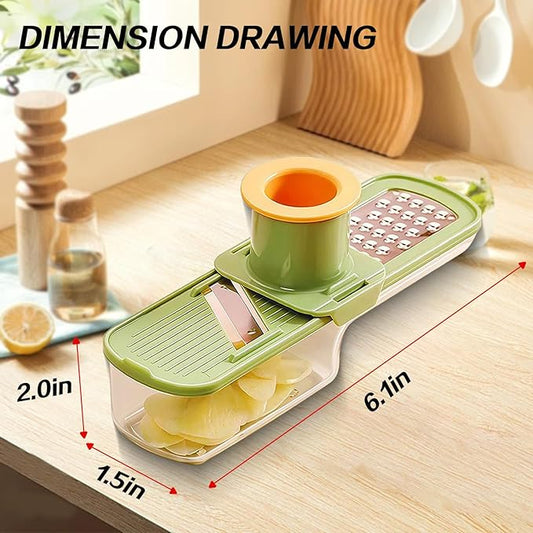 2Pcs Mini Garlic Slicers, Multifunctional Garlic Grinder, 3 in 1 Ginger Garlic Grater with Hand Guard, Multi-Functional Mandoline Slicer Container, Veggie/clove/Ginger Shredders