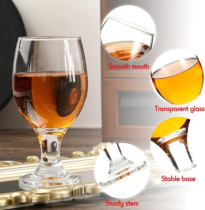 Patelai Set of 72 Clear Glasses 13.5 oz Water Goblet Glass Stemmed Water Glasses for Juice Wine Beer Tea Milk Cold Beverages Drinks Dishwasher Safe