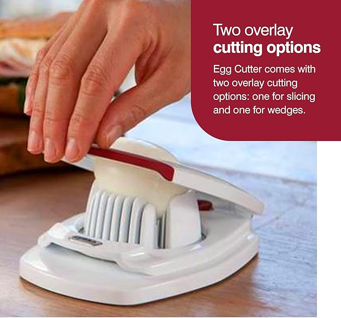 ZYLISS Egg Slicer - Non Slip, Egg Cutter and Wedger with Built in Shell Piercer