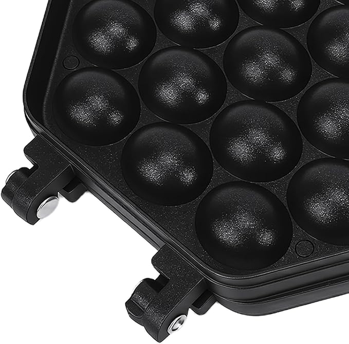 Zerodis Stovetop Waffle Pan Waffle Irons Maker with Ergonomic Handle Non Slip Even Heating Bubble Type Versatile Griddle Frying Pan for Baking Breakfast 15.7x8.5x1.7in Stovetop