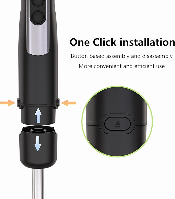 Immersion Blender Handheld,1000W Professional Stick Blender with BPA-Free Stainless Steel, Includes Beaker, Whisk, Frother, for Kitchen, Baby Food