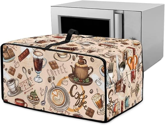 Doojoayie Coffee Appliance Dust Cover 8 Slice Toaster Cover Small Appliance Dust Protector for Toaster Oven/Bread Making Machine/Air Fryer