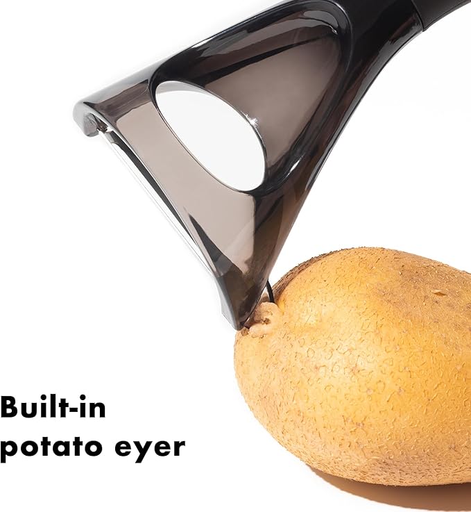 Ultra Comfortable Grip Vegetable Peeler, Potato Peelers for Kitchen, Y Peeler with Sharp Stainless Steel Blade for Veggie, Fruit, Potato, Carrot, Apple, Cucumber - Good Sturdy