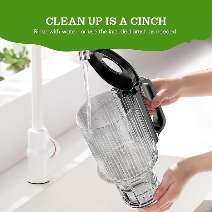 WHUTO Cold Press Juicer, Wide Feed Chute Juicer Machines, Stainless Steel Slow Masticating Juicers Easy to Clean, Vegetables & Fruits Juice Extractor, High Juice Yield, Silver Color Knob