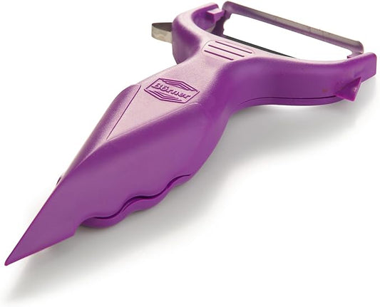 Börner by Reston Lloyd Vegetable Peeler, Garnish Knife, Nutmeg/Garlic Grater, Made in Germany, Purple