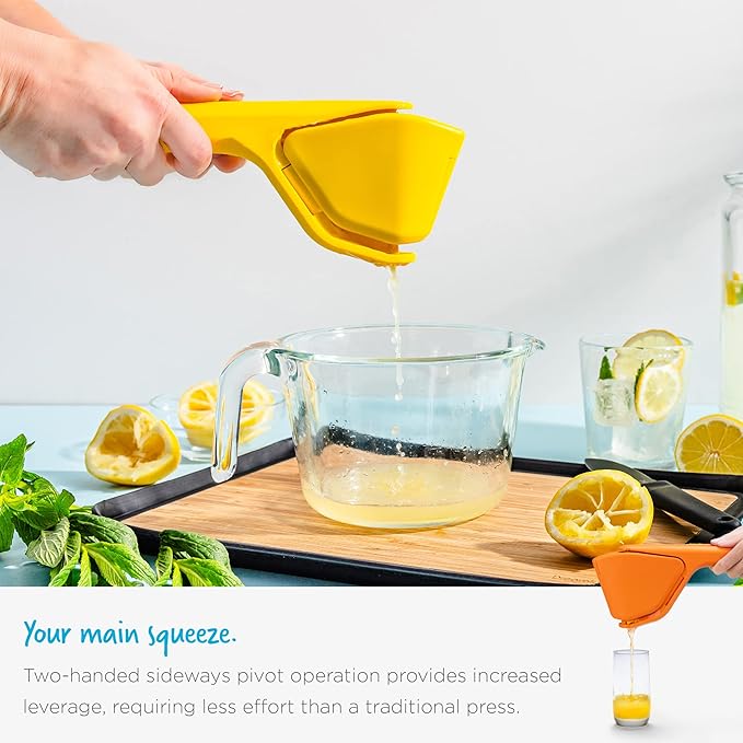 Dreamfarm Original Orange Fluicer Easy-Squeeze Fold-Flat Citrus Juicer - 11 Inch, Suits All Citrus