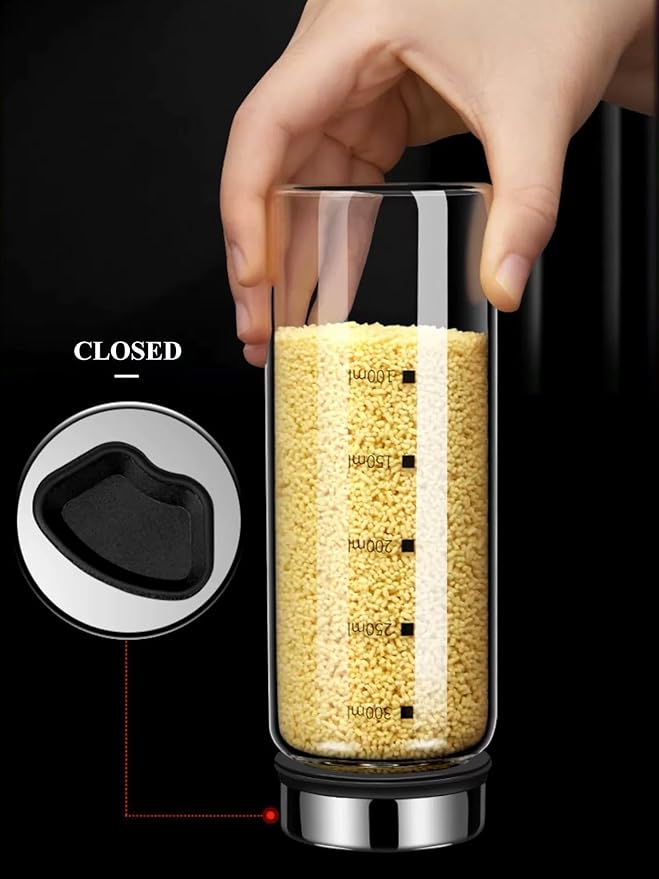 Verdental 10 oz Salt Pepper Shakers with Adjustable Outlet Holes Clear Glass Shaker Bottles Spice Seasoning Cans for Kitchen Decor Home Restaurant BBQ Camping Farmhouse Kitchen Accessories (300 ml)
